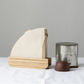 オーク材と真鍮のcoffee paper holder yotto